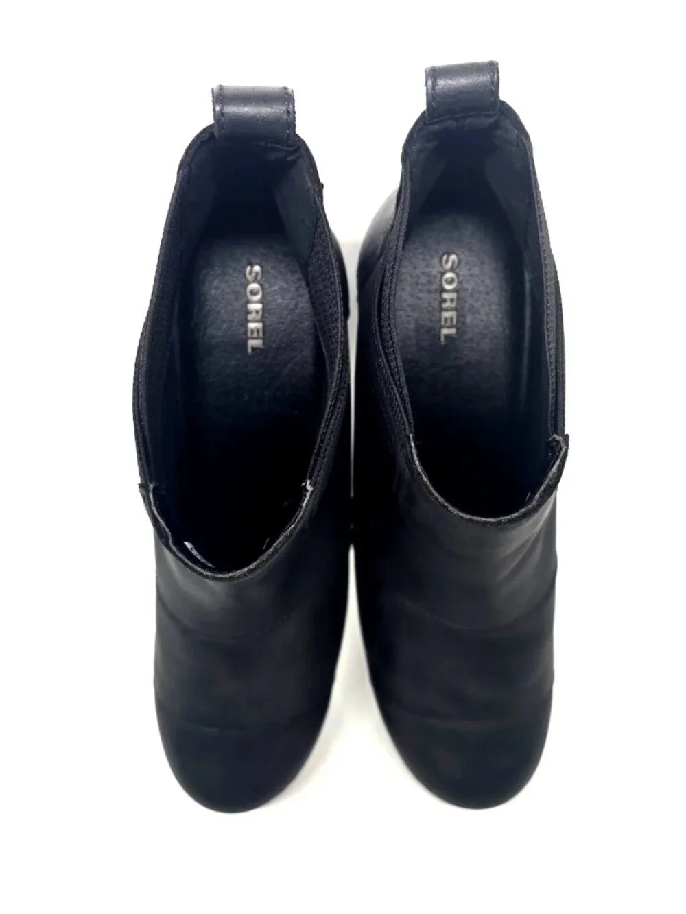 SOREL Addington Chelsea Black/Kettle Pull-on Boots Women's Size 9